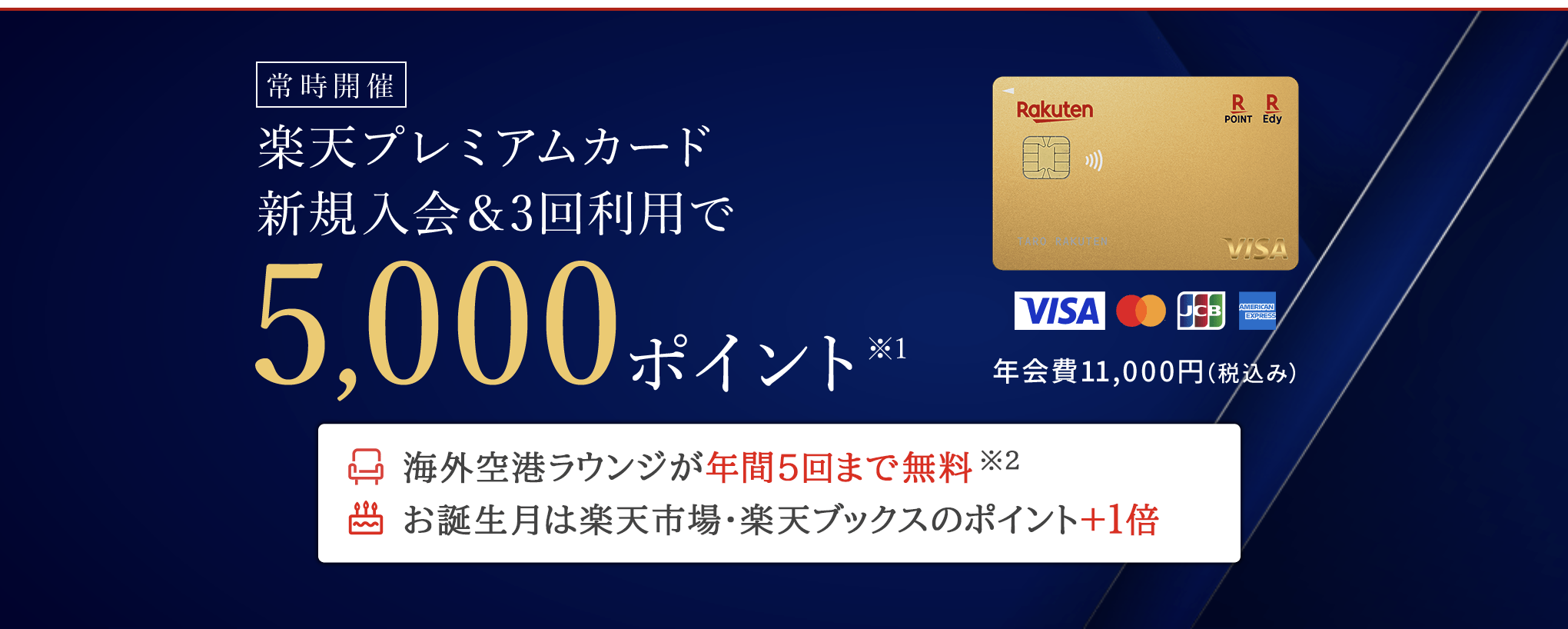楽天プレミアムカード新規入会キャンペーン