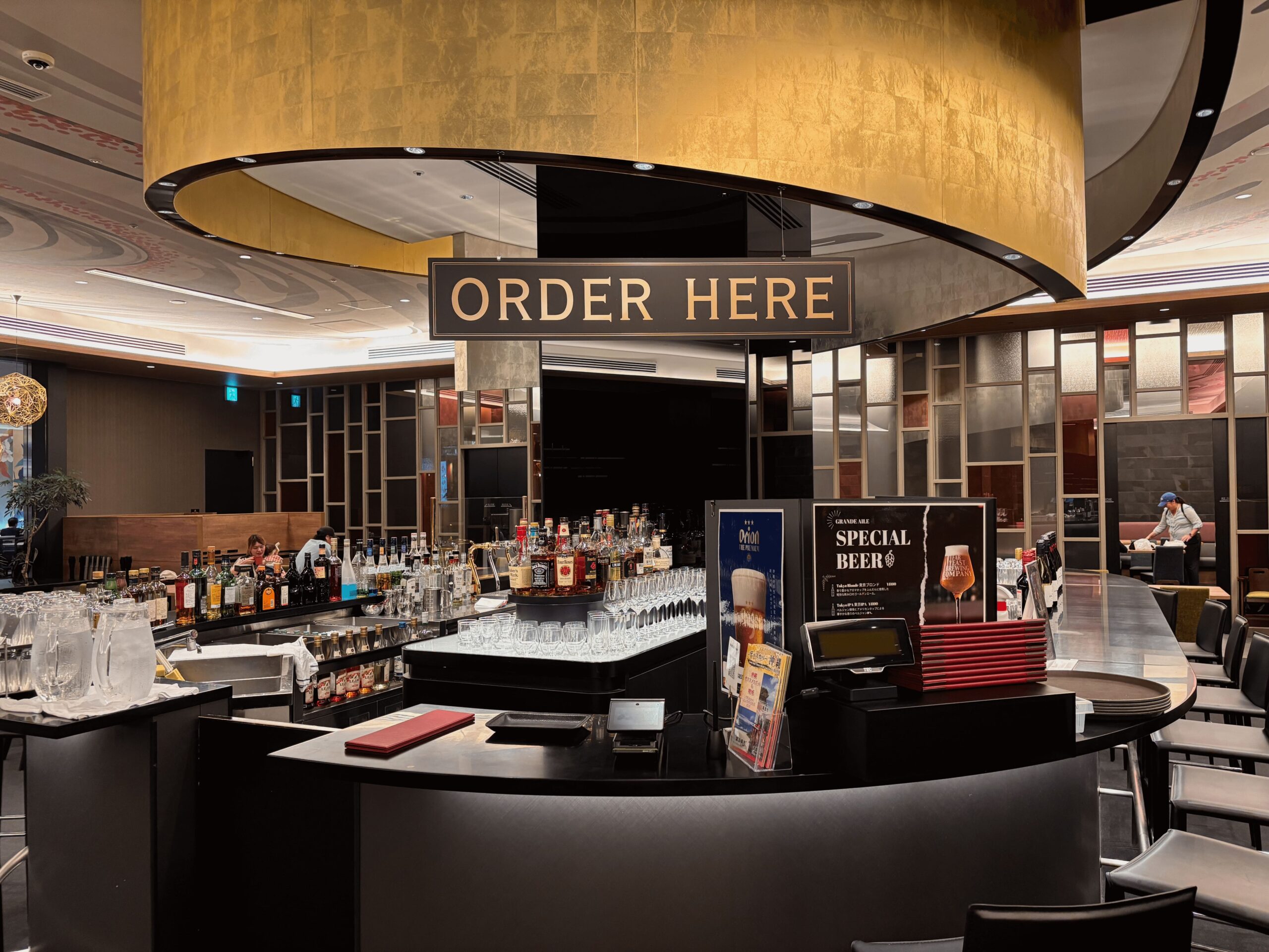 アルコールの注文コーナー