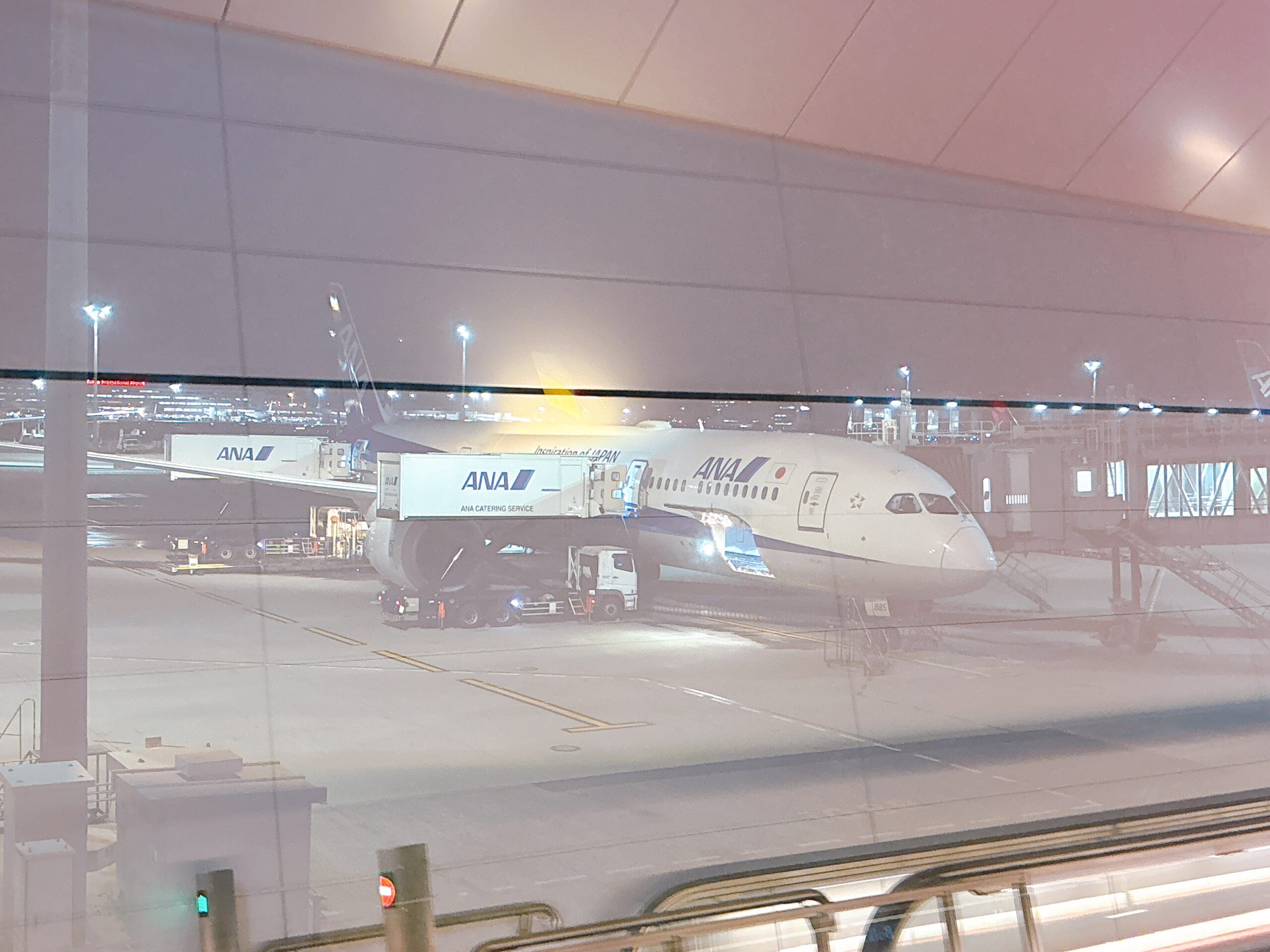 羽田空港第3ターミナルに駐機するANA機材