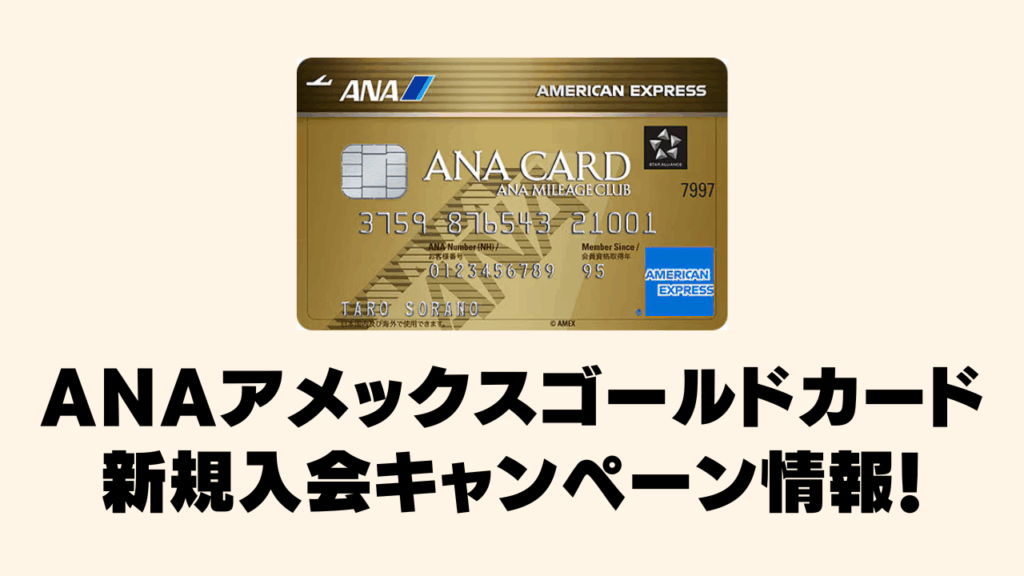 2026年1月】ANAアメックスゴールド新規入会キャンペーン情報を徹底解説