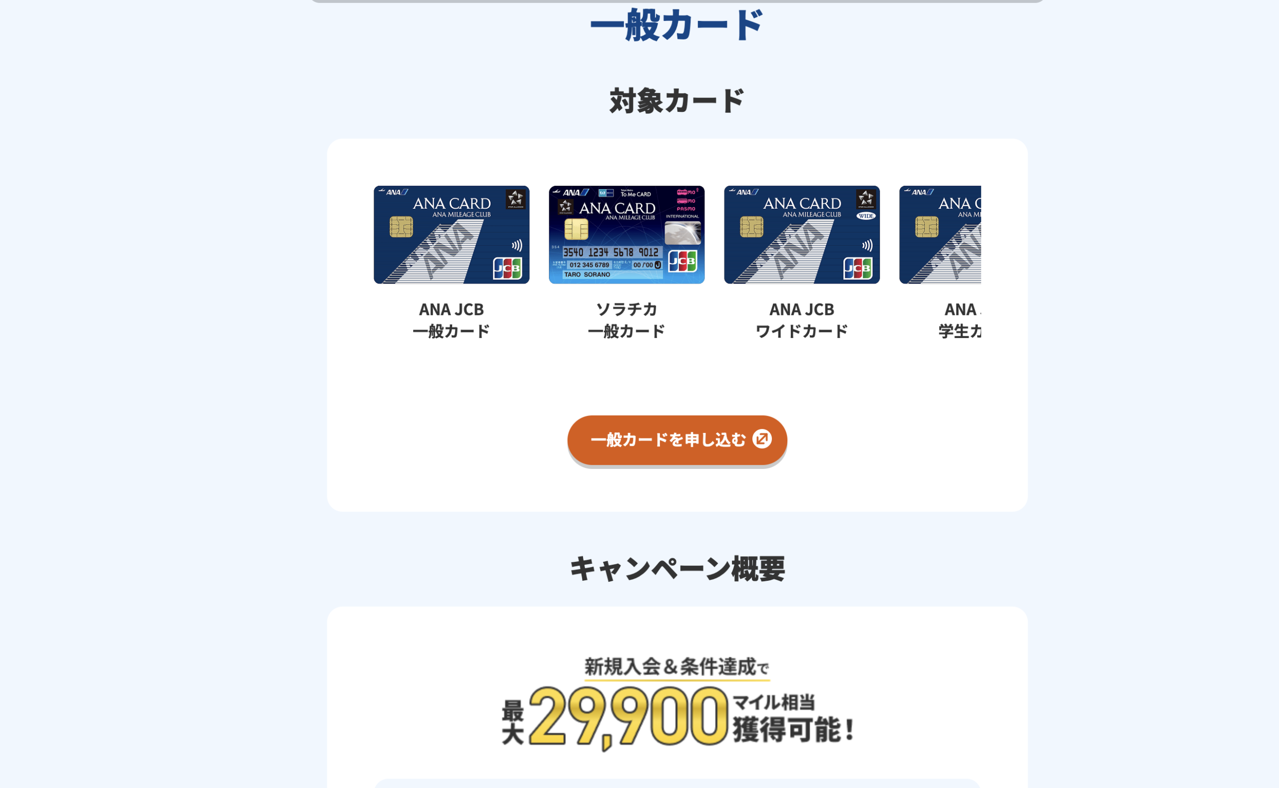 ANA JCBカードの新規入会キャンペーンのアイキャッチ画像
