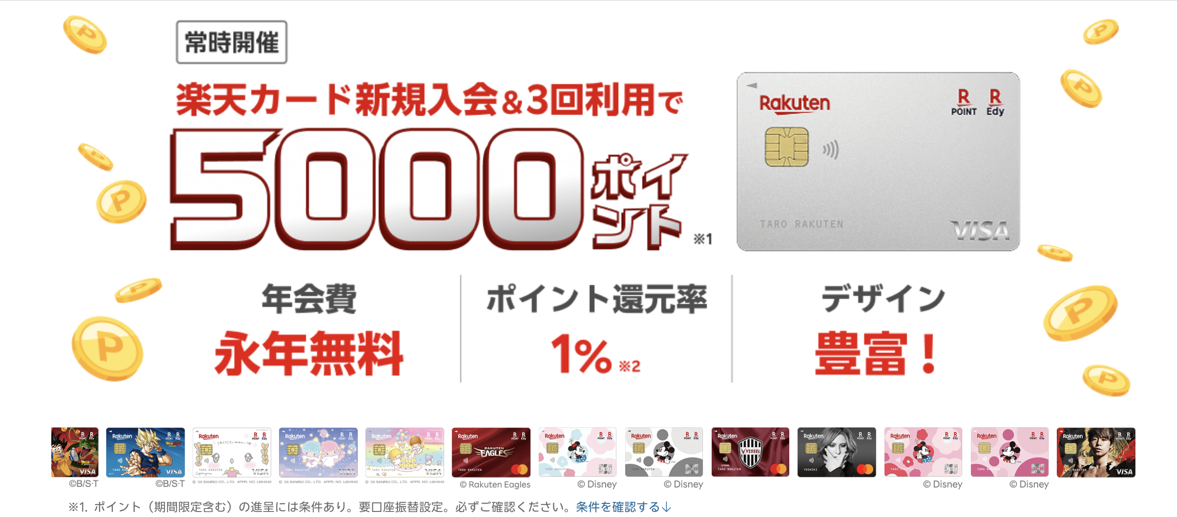 楽天カード新規入会特典
