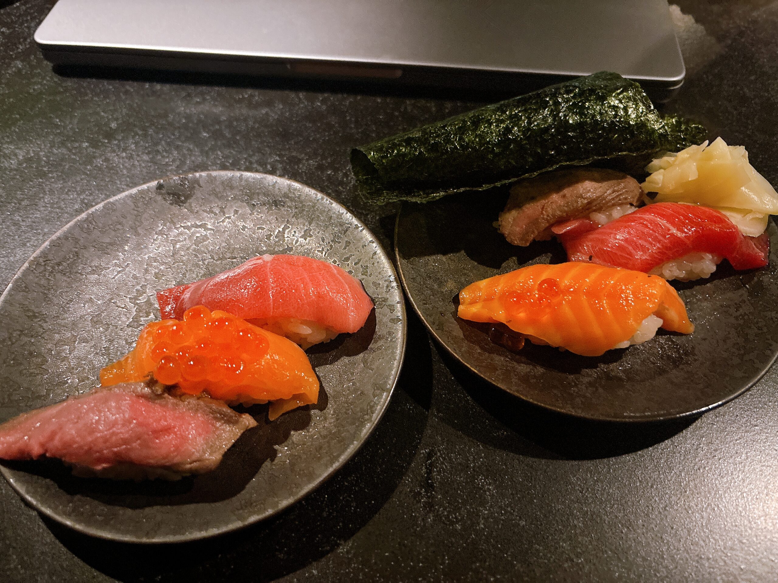 羽田空港センチュリオンラウンジで提供されるお鮨