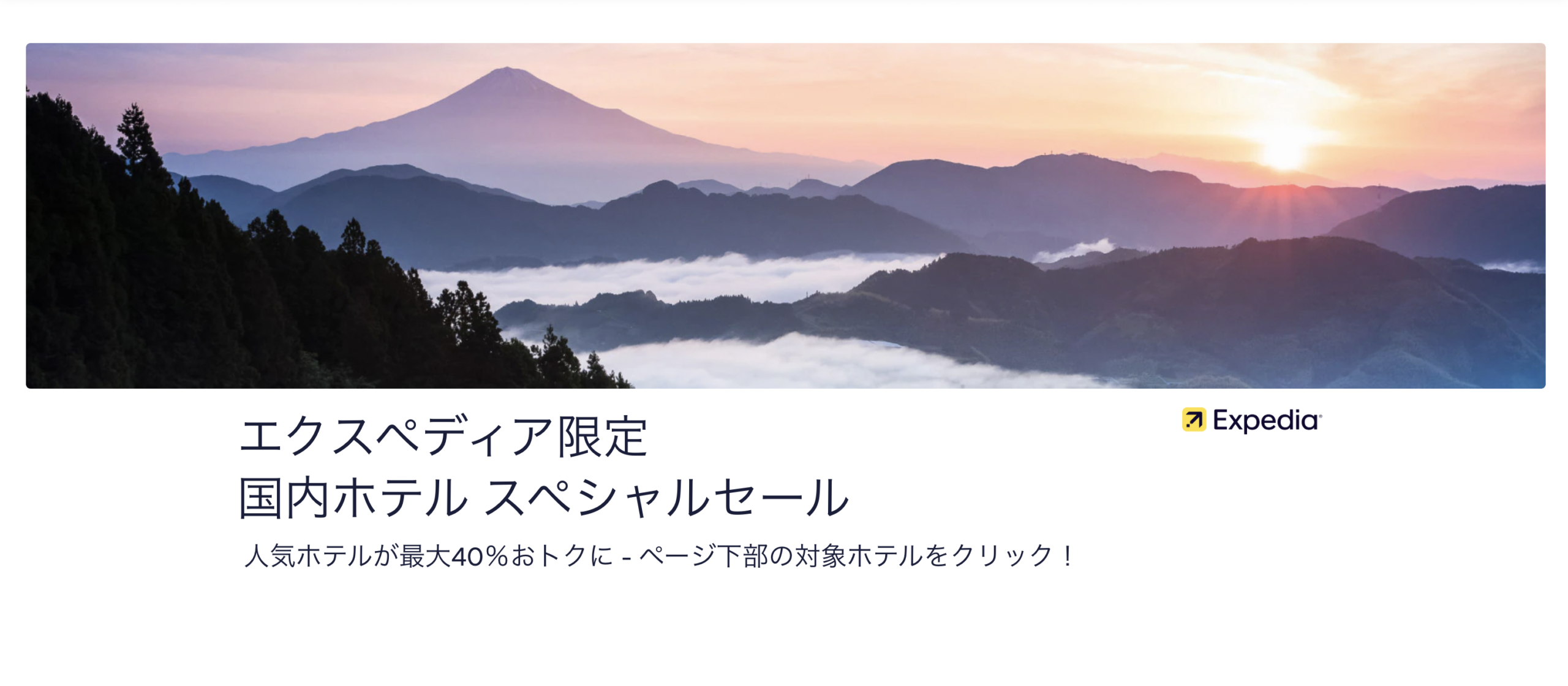 
エクスペディア限定国内ホテルスペシャルセールのアイキャッチ画像