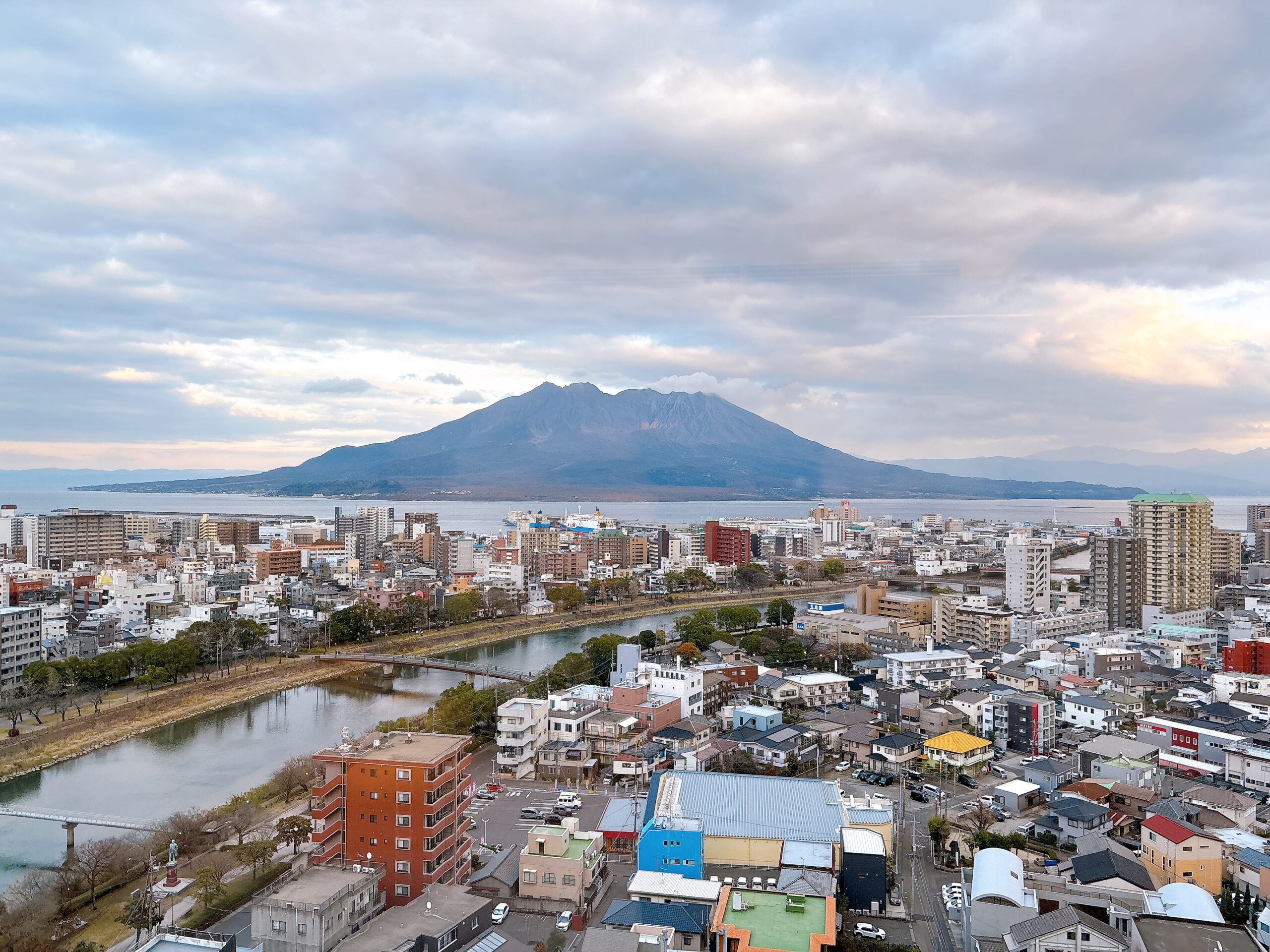 シェラトン鹿児島から見える鹿児島市内の景色