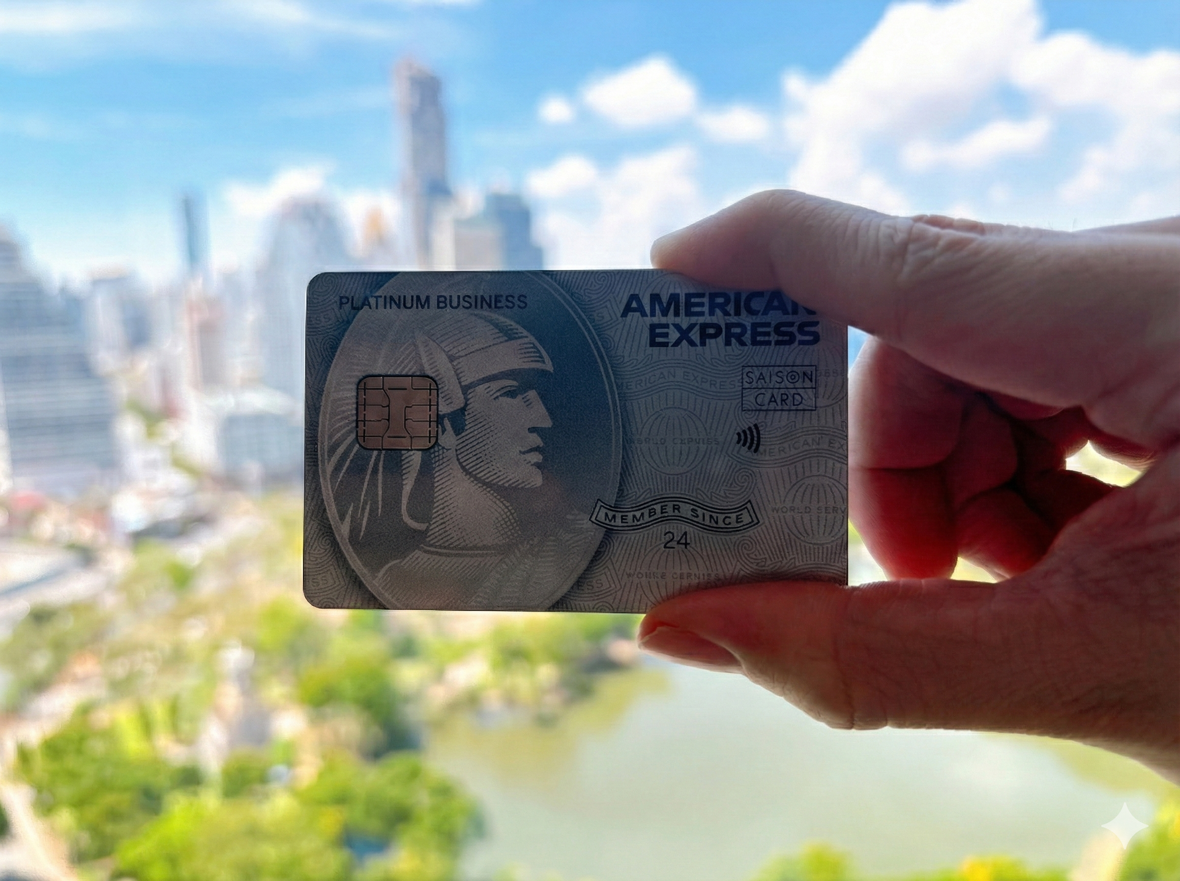 セゾンプラチナビジネスアメックスカードの券面