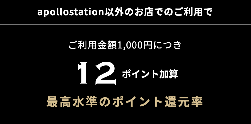 apollostation THE PLATINUMのポイント還元率