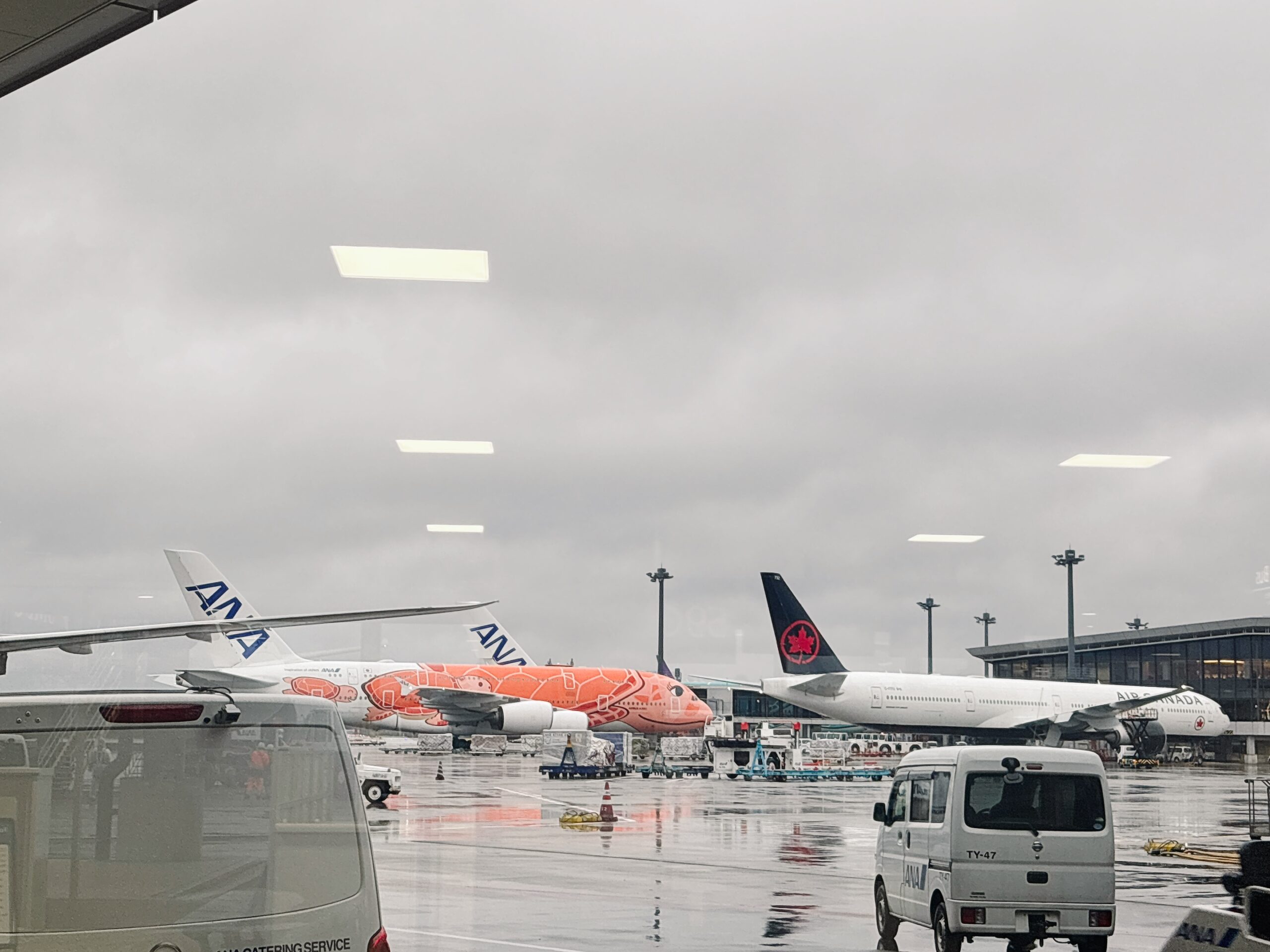 成田空港の様子