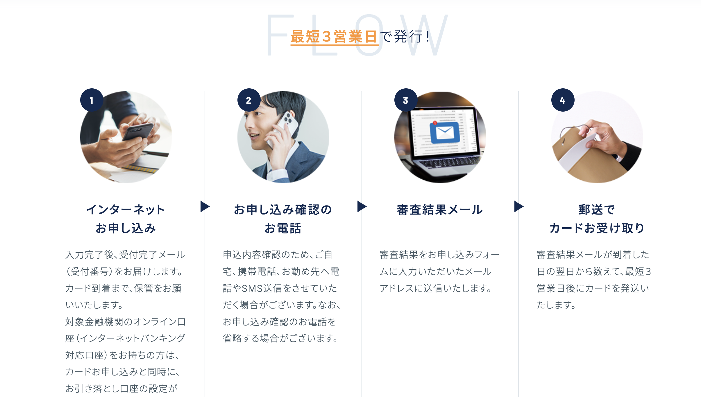 最短3営業日で発行可能なセゾンプラチナビジネスアメックスカードの発行フロー