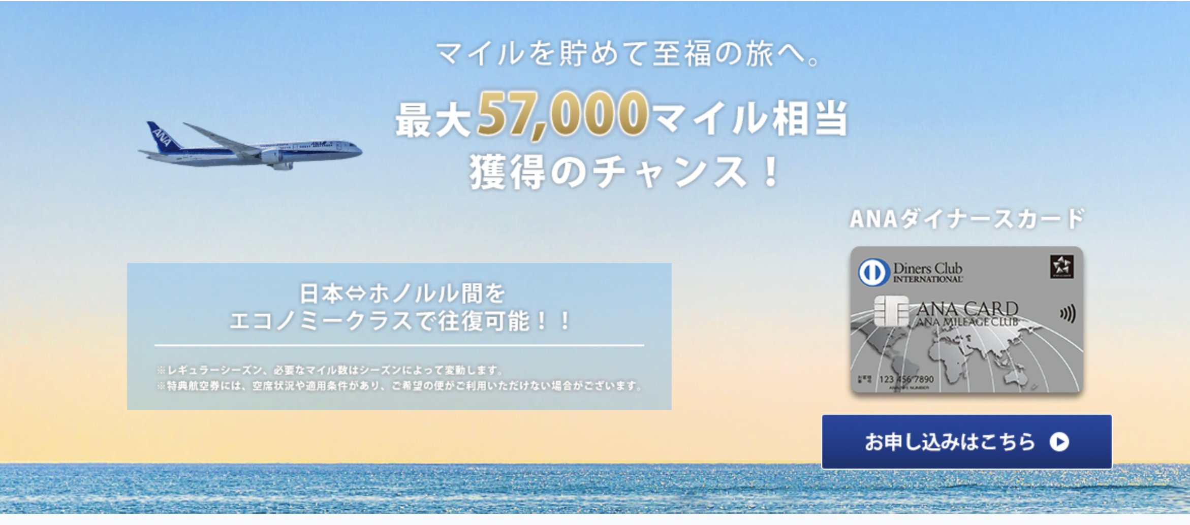 ANAダイナースカード新規入会キャンペーン情報