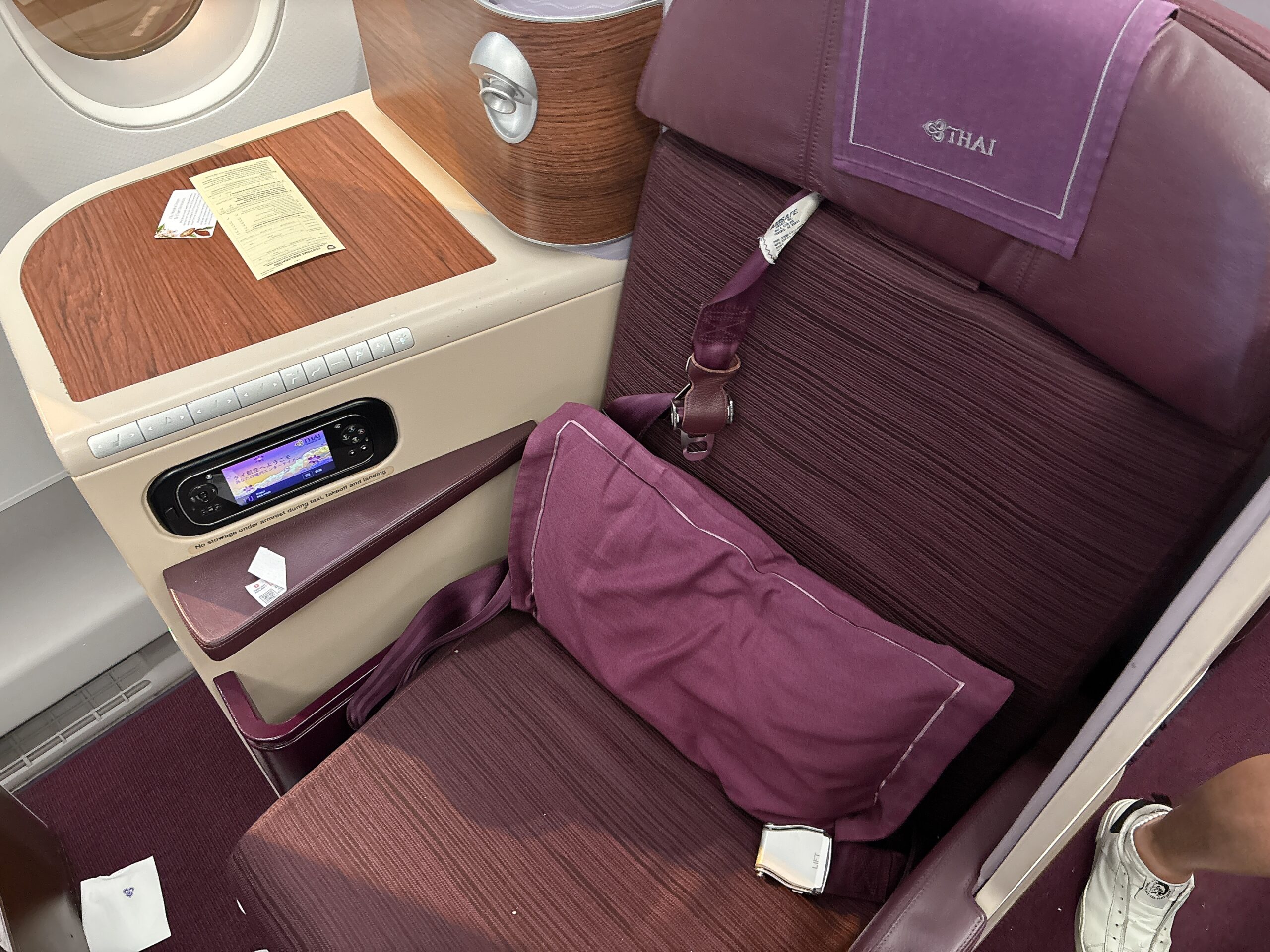 タイ航空のビジネスクラスシート