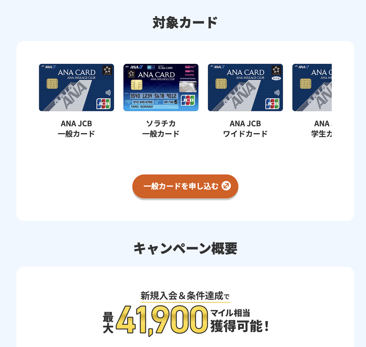 ANAカードの新規入会キャンペーンのアイキャッチ画像