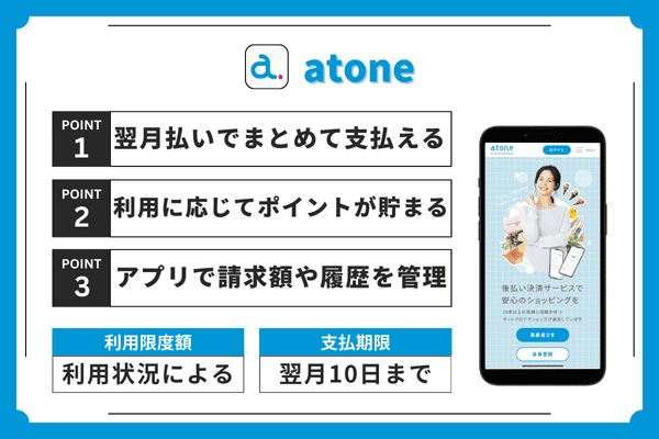 atoneのポイントまとめ