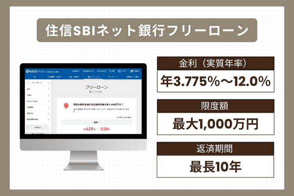 住信SBIネット銀行フリーローンの商品情報