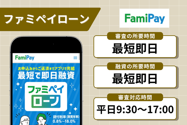 ファミペイローンの即日融資に関する情報