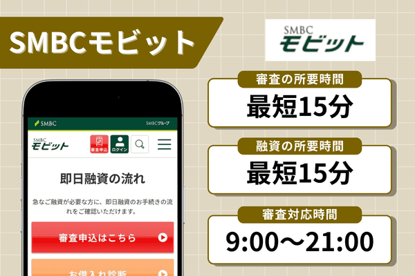 SMBCモビットの即日融資に関する情報