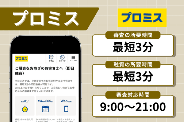 プロミスの即日融資に関する情報